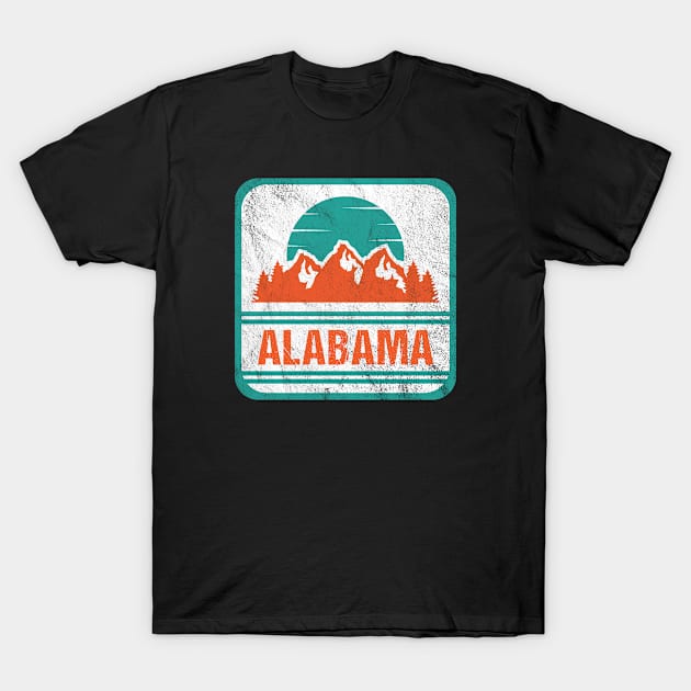 Retro Vintage Alabama USA Mountain Gift for Men T-Shirt by JKFDesigns